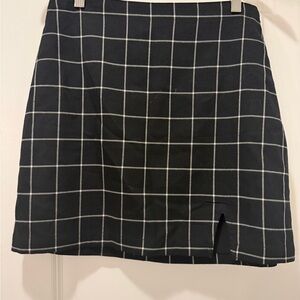 Abercrombie & Fitch Black and White Plaid Mini Skirt